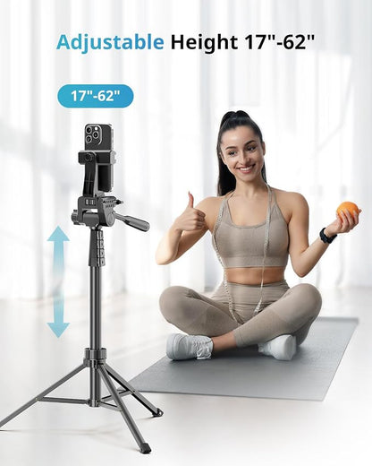 UBeesize 12'' LED RGB Ring Light with 62'' Tripod Stand, Selfie Ring Light for Video Recording, Live Streaming, TikTok & YouTube, Compatible with iPhone & Android