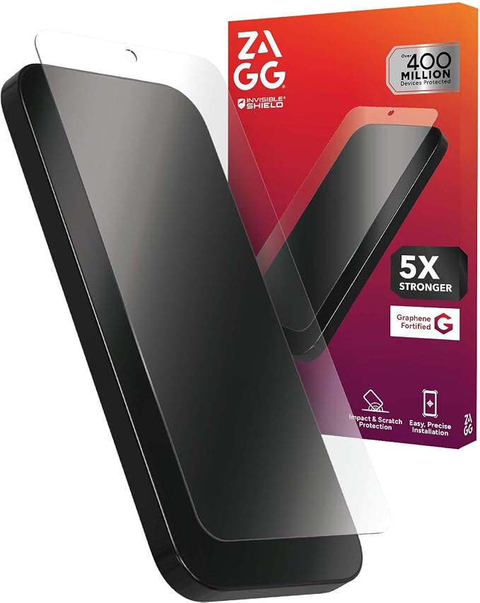 ZAGG Glass Elite Samsung Galaxy S25/ S24 Screen Protector – Ultra-Strong Tempered Glass, Scratch-Resistant, EZ Apply Installation, InvisibleShield, Made with Recycled Materials