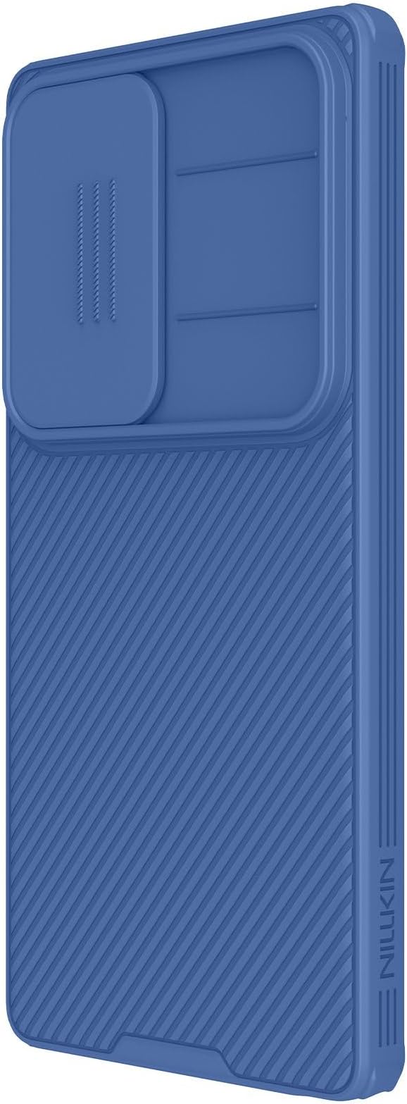 Nillkin for Samsung Galaxy S25 Ultra Case with Camera Cover, [Lens Protection] Mil-Grade Shockproof Protective Bumper Hard Cover Slim Phone Case for Galaxy S25 Ultra Cases 6.9'' Blue