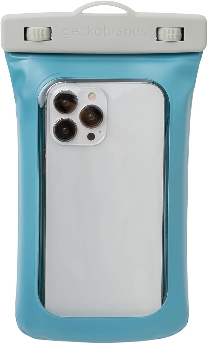 geckobrands Float Phone Dry Bag - Waterproof & Floating Phone Pouch – Fits Most iPhone and Samsung Galaxy Models