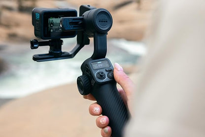 GoPro Fluid Pro AI 3-Axis Gimbal Stabilizer for GoPro Cameras and Smartphones, Subject Tracking, Lighting, Wireless Camera Control, Portable, Vlogging, 360° Rotation, Device Charging