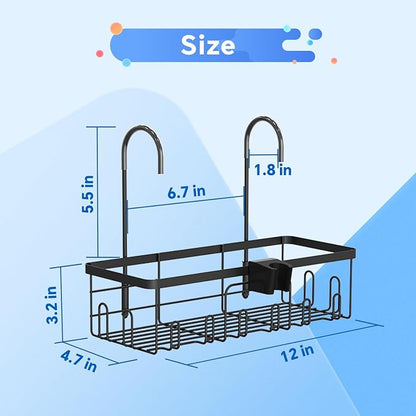 Shower Caddy Hanging, Showers Organizer Rack with Hooks for Bath Chair, for Seniors, Elderly, Pregnant, Patient, Gifts for Nursing Home