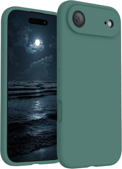 FireNova Magnetic for iPhone Air Case, Compatible with MagSafe, [Integrated Silicone Camera Control Button] [Camera Protection] Microfiber Lining Phone Case for iPhone 17 Air, 6.5", Midnight Green