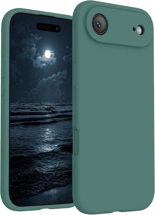 FireNova Magnetic for iPhone Air Case, Compatible with MagSafe, [Integrated Silicone Camera Control Button] [Camera Protection] Microfiber Lining Phone Case for iPhone 17 Air, 6.5", Midnight Green