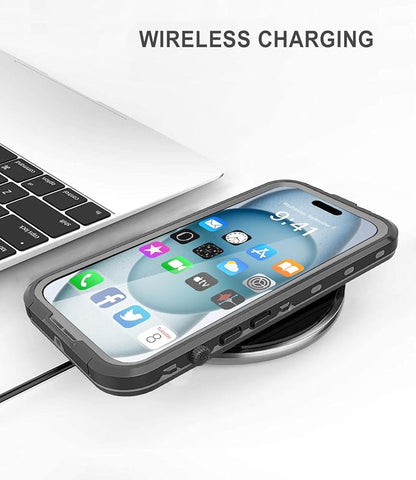 for iPhone 15 Plus Case Waterproof | Shockproof Dust Proof Phone Case Cover with Screen Protector for iPhone 15 Plus - Clear