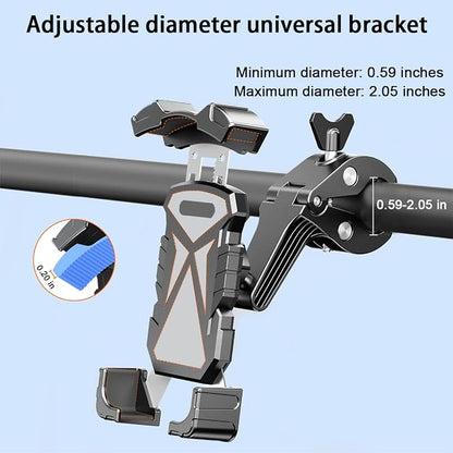 AICEL Motorcycle Phone Mount, Anti-Shake Bicycle Handlebar Cell Phone Holder with Secure Lock, Adjustable Motorbike Smartphone Bracket Accessories, Universal for Scooter ATV Motorcycle