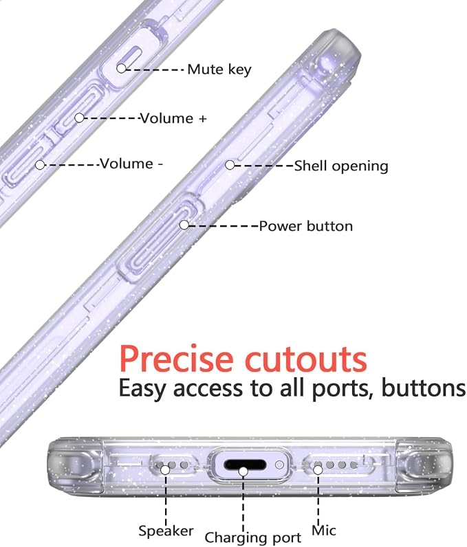 Diverbox for iPhone 13 Case [Shockproof] [Dropproof] [with Screen Protector ] 3in1 Heavy Duty Protection Phone Case Cover for Apple iPhone 13 (Clear Flash)