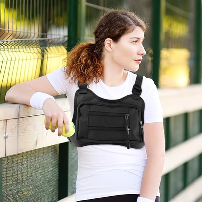 PUXING Sports Chest Bag For Men Women Tactic-al Vest Running Vest Bag With Built Phone Holder Chest Pack for Hiking