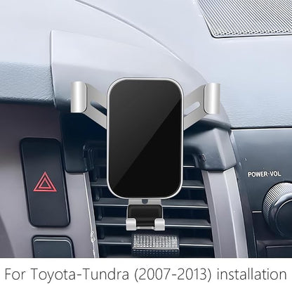Car Phone Holder for Toyota Tundra 2007-2013 and Toyota Sequoia 2008-2017 Auto Interior Accessories Best Cell Phones Mount Cellphone Mobile Cradle Charging Navigation GPS Bracket Screen Stand