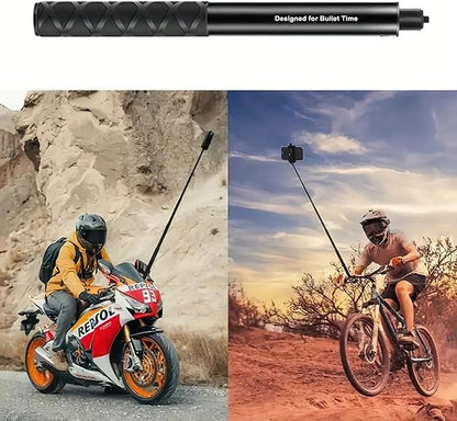 6.5ft/2m Invisible Selfie Stick for Insta360 X5/X4/GO3 DJI OSMO - Aviation Aluminum Extension Pole with Auto-Remove 360° Technology
