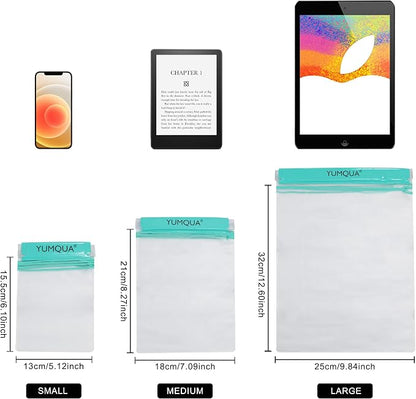 YUMQUA Clear Waterproof Bag, Waterproof Document Pouch Passport Holder Water Tight Map Case Waterproof Pouch Water Proof Small Dry Bags for Kindle Phone Tablet Camera, Kayak Boat PaddleBoard