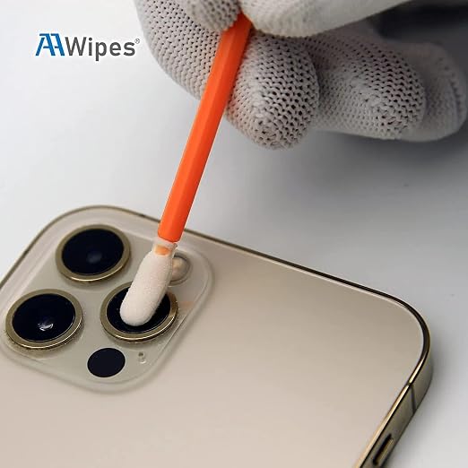 AAwipes Foam Tip Cleaning Swab Kit (5 Types, 500 Pack) Cleanroom Sponge Stick Foam Swab Bundle for Printer, Painting, Gun, Optics Lens,Camera Industry Use (FC501)