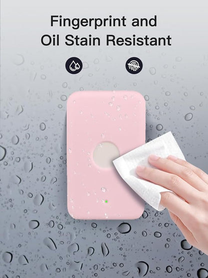 Case for Apple iPhone Air MagSafe Battery,Soft Skin Silicone Full Protective Case-Pink