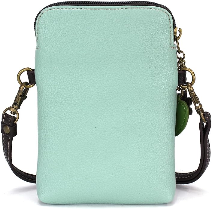 CHALA Plant Life Collection Cell Phone Crossbody Purse-Women PU Leather/Canvas Multicolor Handbag with Adjustable Strap