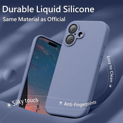 FireNova Magnetic for iPhone 17 Case, Compatible with MagSafe, [Integrated Silicone Camera Control Button] [Camera Protection] Anti-Scratch Microfiber Lining Phone Case, 6.3", Lavender Gray