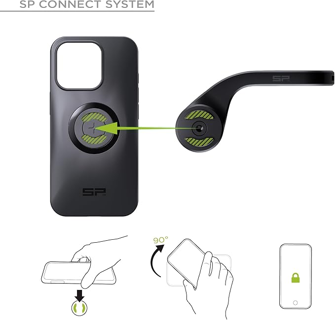 SP CONNECT Road Bike Bundle | SPC+ | Compatible with Samsung S24 FE | Bike Phone Mount | Bicycle Accessories and Bike Phone Holder | Cell Phone Holder Black