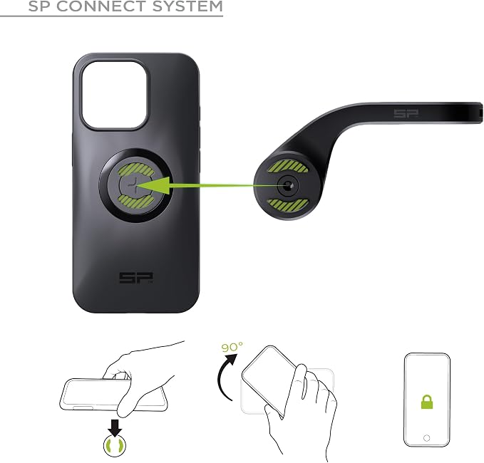 SP CONNECT Road Bike Bundle | SPC+ | Compatible with Samsung A55 | Bike Phone Mount | Bicycle Accessories and Bike Phone Holder | Cell Phone Holder Black