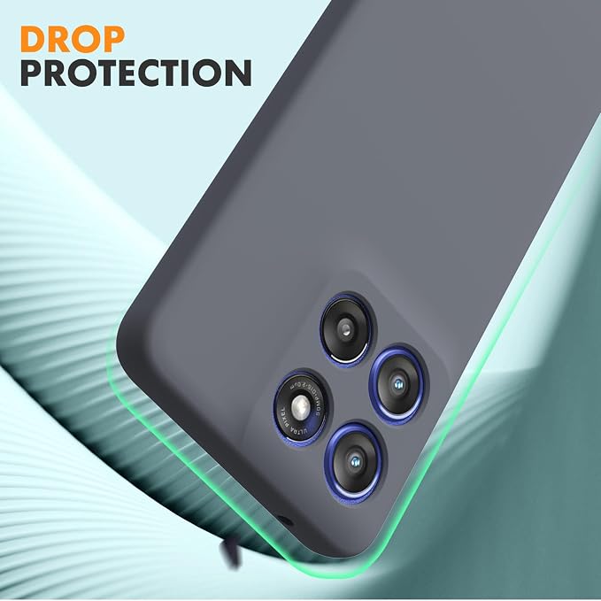 Case for Motorola Moto G Stylus 5G 2025, 2 Pack Tempered Glass Screen Protectors, Soft TPU Liquid Silicone Shockproof Gel Case-Deep Lavender