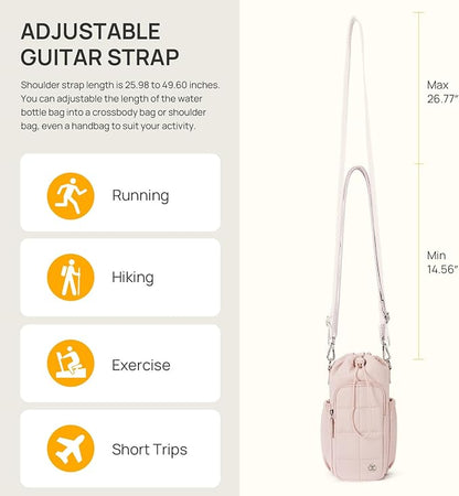 Telena Water Bottle Holder with Strap RFID Crossbody Bags for Women for Walking, Hiking, Cycling