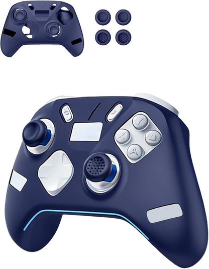 Silicone Protective Case for Flydigi Apex 5 Wireless Controller, Full-Body Protective Cover with Precise Cutout, Shockproof Dustproof Protector Sleeve & Scratch-Resistant Sleeve (Blue)