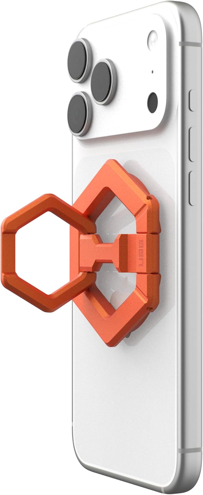 URBAN ARMOR GEAR UAG Magnetic Phone Ring Stand Compatible with MagSafe Magnet, Removable Metal Finger Ring Grip & 360 Rotation Adjustable Kickstand for iPhone 17, Galaxy S26, Burnt Orange