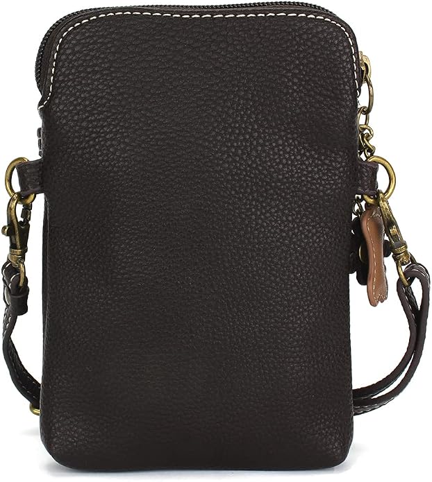 CHALA Dog Collection Cell Phone Crossbody Purse-Women PU Leather/Canvas Multicolor Handbag with Adjustable Strap