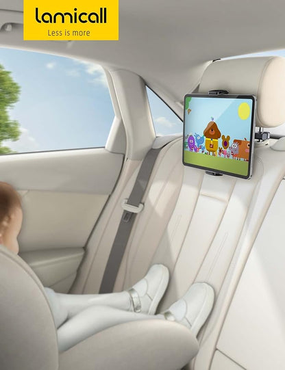 Lamicall Car Tablet Mount, Headrest Tablet Holder - Car Back Seat Travel Stand for Kids, Compatible with iPad Pro Air Mini, Galaxy Tab, Fire HD, 4.7-13" Cell Phone, Tablets and Devices