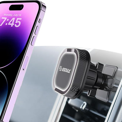 Esoulk Magnetic Car Phone Mount - Universal Air Vent Cell Phone Holder, Hands-Free Strong Magnet Auto Mount, 360° Rotation, Compatible with iPhone, Samsung Galaxy & All Smartphones