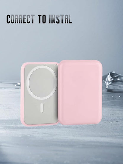 Case for Apple iPhone Magsafe Battery Pack (Model: A2384), Flexible TPU Shockproof Cover Lightweight Easy to Install (Pink)