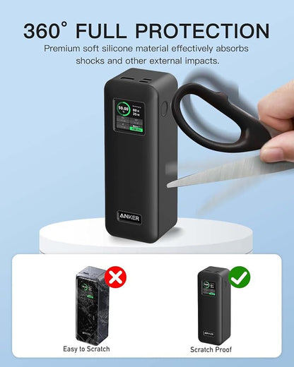 Case Cover for Anker Prime Power Bank 27,650mAh 250W, Full-Body Protective Cover for Anker Prime Power Bank,Drop-Proof,Scratch-Proof,Shock-Proof,Black