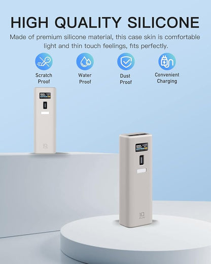 Case Cover for CUKTECH 10 Power Bank 10000mAh, Full-Body Protective Cover for CUKTECH NO.10 Power Bank,Drop-Proof,Scratch-Proof,Shock-Proof,Grey