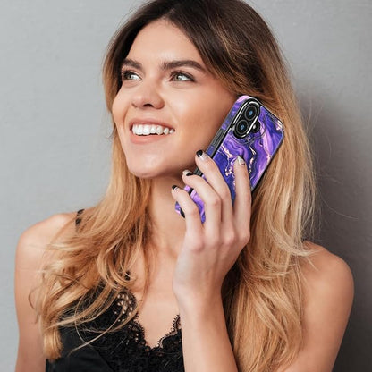 uCOLOR for iPhone 17 Wallet Case with Card Holder PU Leather RFID Blocking Design iPhone 17 flip case for Women Men Magnetic Clasp Kickstand Design 6.3 inch (Amethyst Dreams)