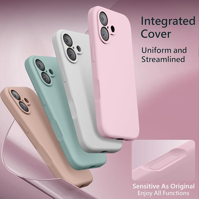 FireNova Magnetic for iPhone 17 Case, Compatible with MagSafe, [Integrated Silicone Camera Control Button] [Camera Protection] Anti-Scratch Microfiber Lining Phone Case, 6.3", Chalk Pink