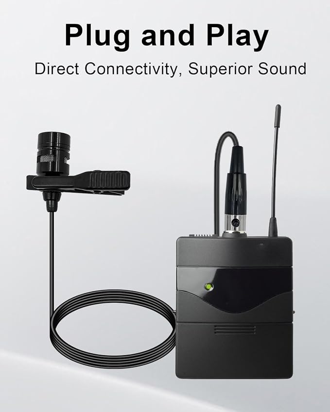 Lavalier Lapel Microphone Compatible with AKG Wireless Transmitter Unidirectional Condenser Mic (Mini XLR 3 Pin TA3F Plug only for AKG)