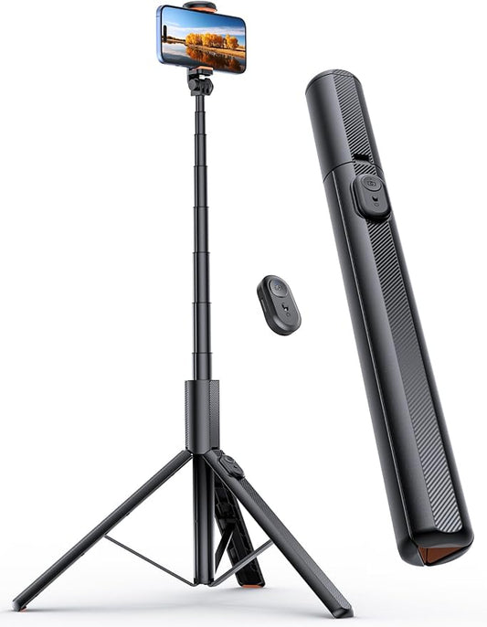 71" Phone Tripod, NT79 Extendable Selfie Stick with 1/4" Camera Mount for Cell Phone＆Camera, Phone Tripod Stand Holder with Remote Compatible with iPhone Android, Camera