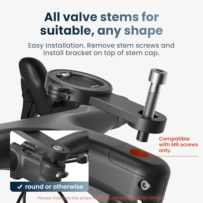 Bike Stem Phone Mount with Dual Lock Buckles – CNC Aluminum Center Holder for iPhone & Android | Quick Install | Anti-Shake Clamp for MTB/Road/Mountain