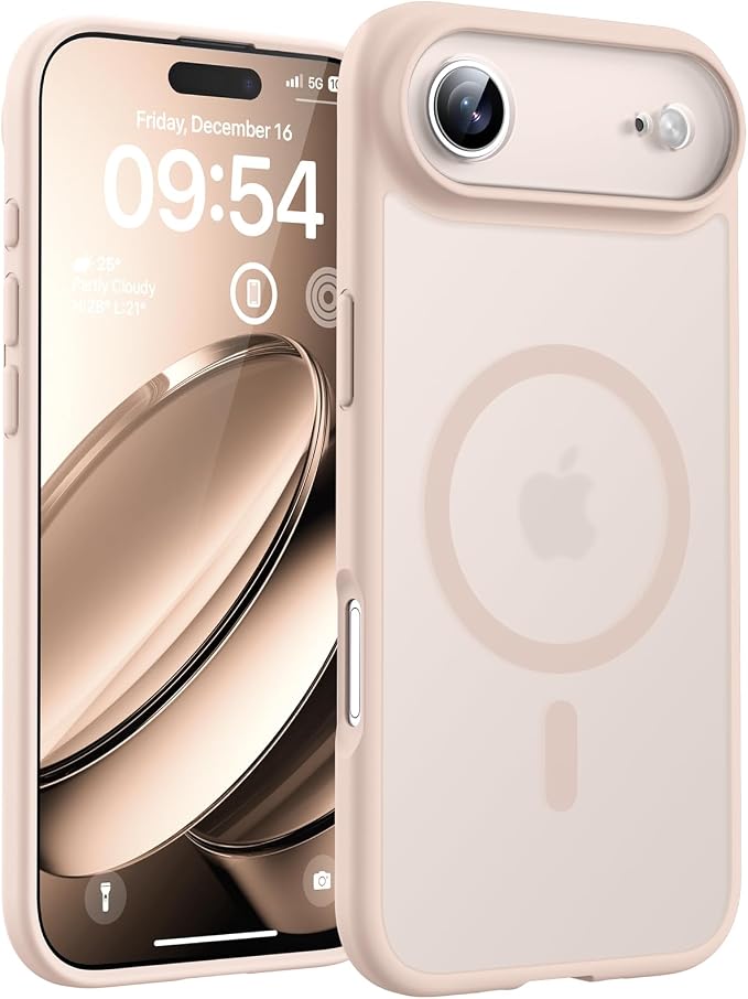TOCOL for iPhone Air Case, Compatible with Magsafe Charger, Full Camera Protection, Drop Protection, Translucent Matte Phone Case for iPhone 17 Air 6.5 inch (Desert)