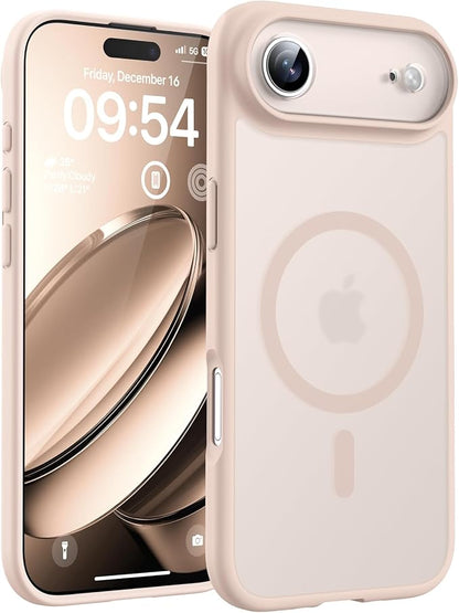 TOCOL for iPhone Air Case, Compatible with Magsafe Charger, Full Camera Protection, Drop Protection, Translucent Matte Phone Case for iPhone 17 Air 6.5 inch (Desert)