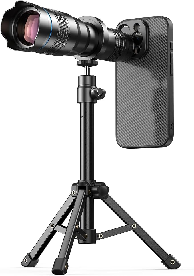 Evil eye 36X Telephoto Lens for iPhone 16 Pro, High Power HD Telephoto Phone Lens with Tripod, Phone Lens Attachments for Travel, Concert, Exploration