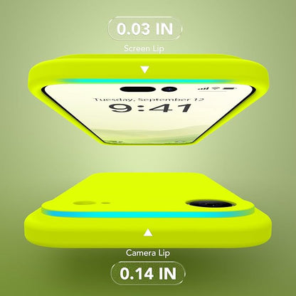 Magnetic for iPhone Air Case, Compatible with MagSafe, [Full Camera Protection][Screen Protector] Silicone Shockproof Protective Phone Case for iPhone 17 Air 6.5", Fluorescent Green