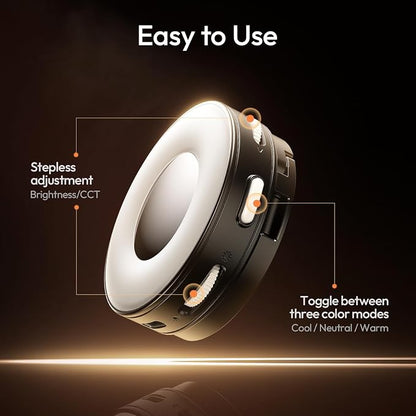 ULANZI ML05 Phone Light, Dual-Sided Magnetic Cell Phone Selfie Lights for iPhone/Android, 9000K CRI≥97 360° Smartphone LED Beauty Ring Fill Light for Computer, Laptop, Webcam, Video Recording, Photo