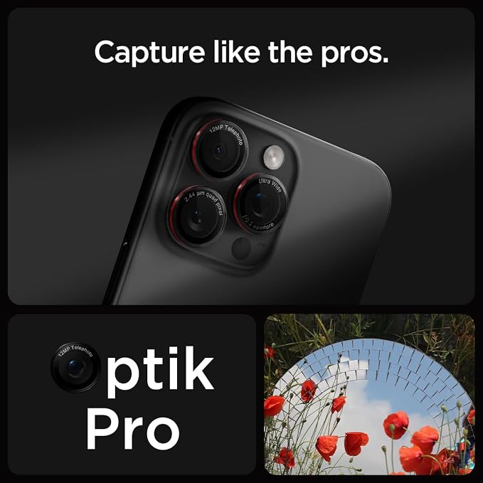 Spigen Camera Lens Screen Protector [GlasTR EZ Fit Optik Pro] Designed for iPhone 17 Pro Max | iPhone 17 Pro | iPhone 16 Pro Max | 16 Pro | iPhone 15 Pro Max | 15 Pro - L-Series [2 Pack]