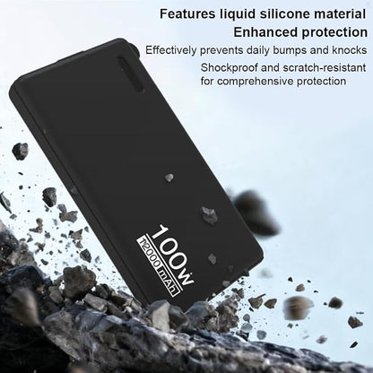 Soft Silicone Case for Huawei 12000mAh 100WW Power Bank Dustproof Protective Shockproof Power Bank Case Sleeve Protective Cover Accessories (Gray)
