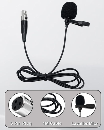 Lavalier Lapel Microphone Compatible with AKG Wireless Transmitter Unidirectional Condenser Mic (Mini XLR 3 Pin TA3F Plug only for AKG)