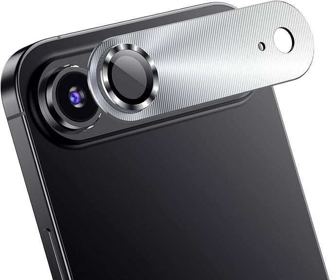 AFARER [2 Pack Camera Protector for iPhone 17 Air, 9H Tempered Glass Lens Cover, Anti-Scratch, Easy to Install [Not Easy to Break][Strong Adsorption] Case Friendly,Sliver