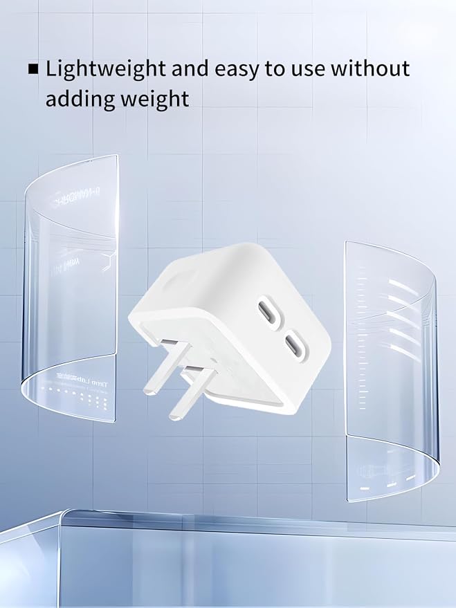 Case for Apple 35W Dual USB-C Port Compact Power Adapter, WUNIAK Soft Silicone Protective Portable Scratch Shock Resistant Shell, Protective Case for Apple 35W Dual USB-C Charger, White