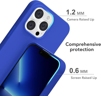 for iPhone 13 Pro Max Case Silicone Compatible with Magsafe Case, Ultra Slim Thin Magnetic Phone Cases Mag Safe, Cute Soft Rubber Gel Matte Plain Wireless Charging Cover for Women, Royal Blue