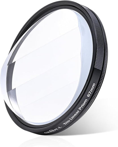 GREEN.L 58mm Motion Blur & Ghost Effect Filter — 360° Rotatable Bilateral Prism for Creative Photos & Videos, Premium Optical Glass with Case & Cloth