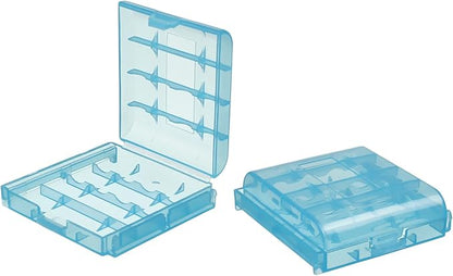 Heyiarbeit 10Pcs AA/AAA Battery Storage Case Organizer Box AAA AA Battery Holder Storage for Carrying Battery Blue