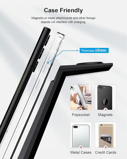 Wireless Charger for Samsung - Nanami 3 in 1 Charging Station for Multiple Devices, Fast Charger Stand for Galaxy S26 S25 S24 S23 Ultra S22 Z Flip Fold 7,Galaxy Watch 6/5/5 Pro/4/3, Galaxy Buds 2 Pro